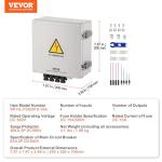VEVOR 4 String Solar Combiner Box with Surge Protection