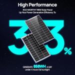 ECO-WORTHY 195W Bifacial 12V Solar Panel