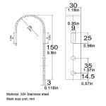 Stainless Steel Solar Panel Holder Hooks (2 Pack)