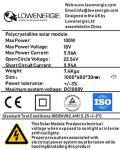 100W Poly-Crystalline Solar Panel for RVs and Boats