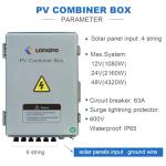 Lopopvsys 6 String Solar PV Combiner Box