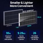 ECO-WORTHY 195W Bifacial 12V Solar Panel