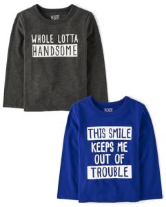 Baby Boys’ Graphic Long Sleeve T-Shirts 2-Pack