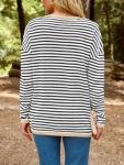 LILLUSORY Striped Oversized Sweater for Women