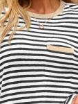 LILLUSORY Striped Oversized Sweater for Women