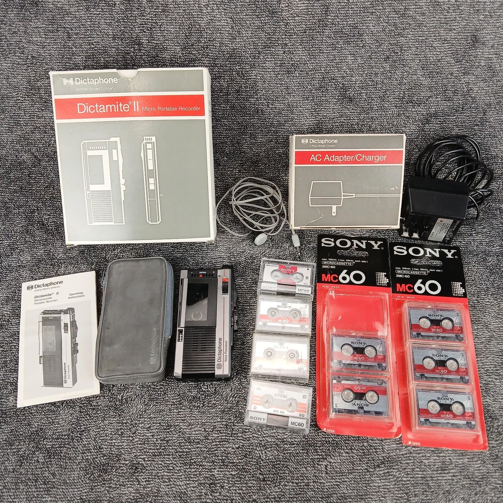 Dictaphone Dictamite Model 3252 Portable Voice Recorder