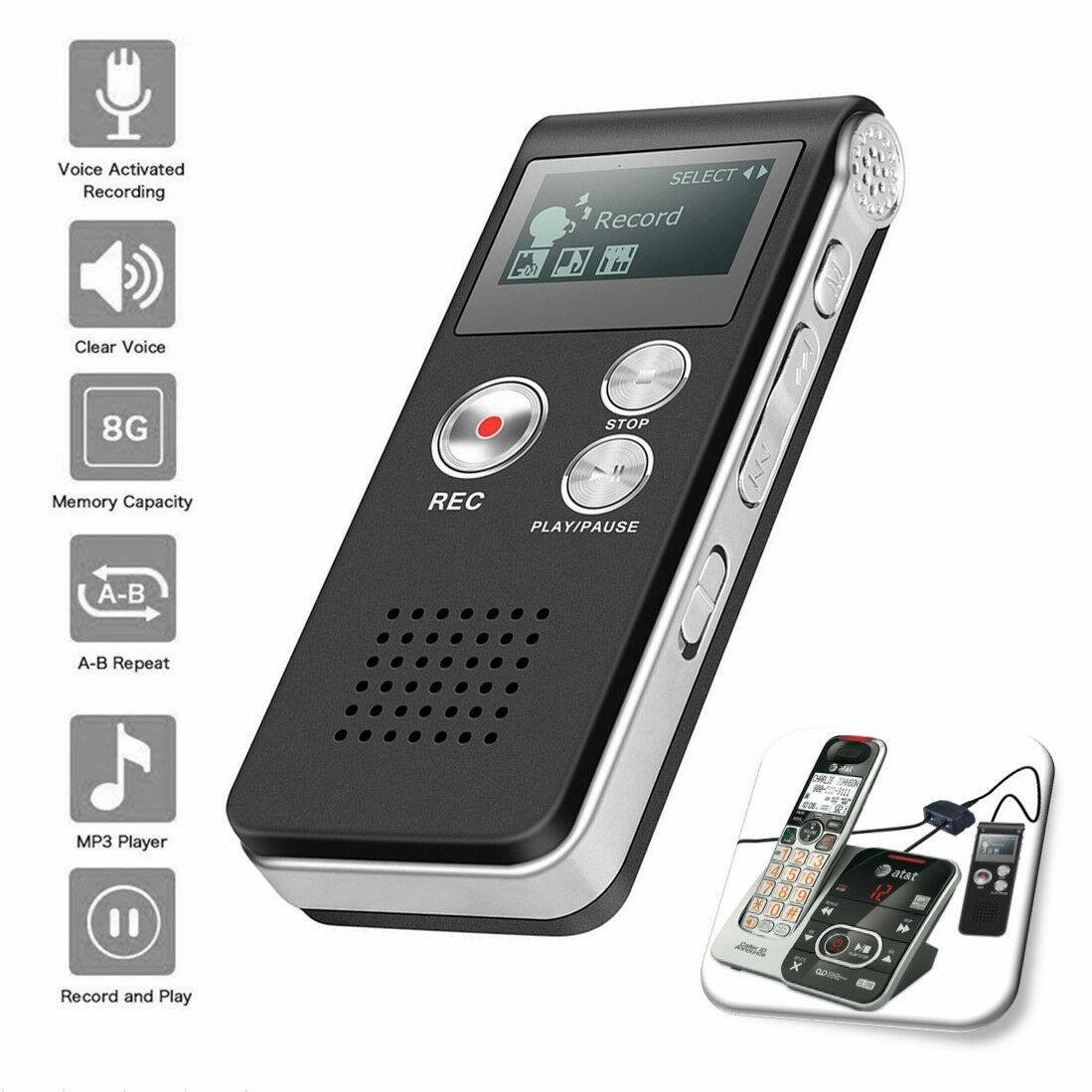 Mini Digital Voice Recorder with 8GB Memory