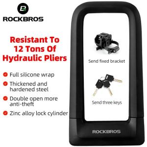 ROCKBROS Heavy Duty U Lock with 3 Keys