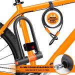 Heavy Duty Bicycle U Lock with 4ft Cable