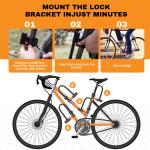 Heavy Duty Bicycle U Lock with 4ft Cable