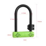 Heavy Duty U-Lock Bicycle Security with 2 Keys