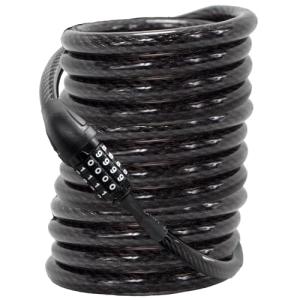 Lumintrail Weatherproof Coiled Bike Cable Lock