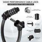 Monotre 4-Digit Resettable Bike Cable Lock