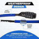DocksLocks Weatherproof Coiled Cable Lock 10ft