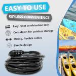 Lumintrail Weatherproof Coiled Bike Cable Lock