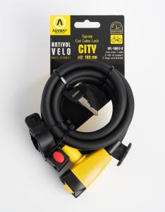 Coiled Cable Bicycle Lock with Bracket