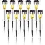 10-Pack Solar LED Stake Lights for Outdoor Decor
