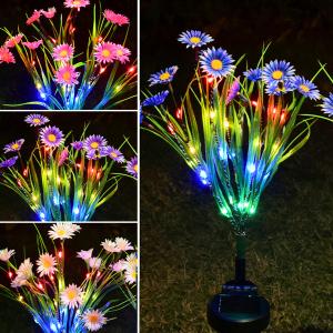 LED Solar Flower Stake Lights for Garden Decor