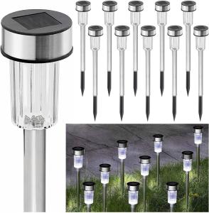 10-Pack Solar LED Pathway Lights for Outdoors