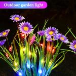 Solar LED Daisy Flower Stake Light for Gardens