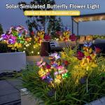 2-Pack LED Solar Butterfly Garden Lights