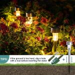 10-Pack Solar LED Stake Lights for Outdoor Decor