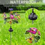 2-Pack LED Solar Butterfly Garden Lights