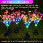 Solar LED Daisy Flower Stake Light for Gardens