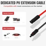 20FT Solar Panel Extension Cable with Connectors
