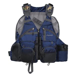 Lightweight Breathable Blue Fly Fishing Vest