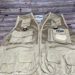 Lightweight Beige Fishing Vest with Utility Pockets
