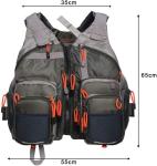 Lightweight Fly Fishing Vest with Adjustable Mesh Pockets