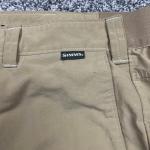Simms Men's Khaki Fishing Cargo Pants Size 38