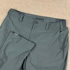 Simms Men's Gray Nylon Fishing Pants 34x32