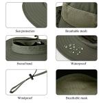 3 Pack Men's Fishing Hat with Sun Protection