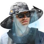 Solar-Powered Cooling Hat for Fishing and Camping