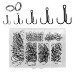 200 Pack High Carbon Steel Fishing Treble Hooks