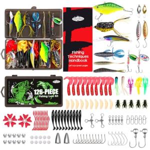 126-Piece Fishing Lure Kit with Tackle Box