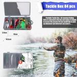 84PCS Fishing Lures Tackle Box Bass Kit