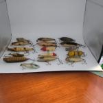 Vintage Wooden and Plastic Fishing Lure Set