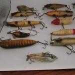 Vintage Wooden and Plastic Fishing Lure Set