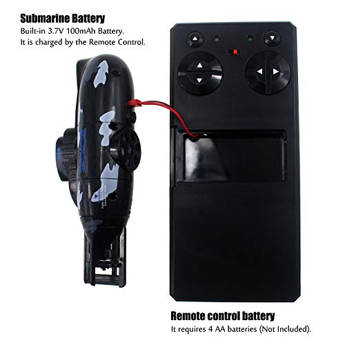 Tipmant Mini RC Submarine Waterproof Toy for Kids