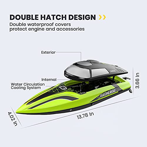 DEERC RC Boat - Fast Self-Righting Racing Watercraft