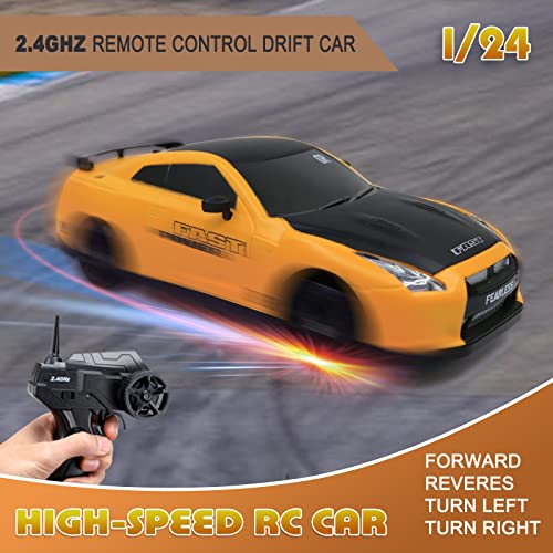 Desdoni RC Drift Car 1:24 Scale 2.4GHz High Speed LED Toy
