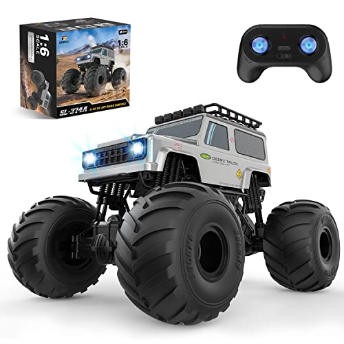 DEERC 1:6 Scale RC Monster Truck with LED Lights