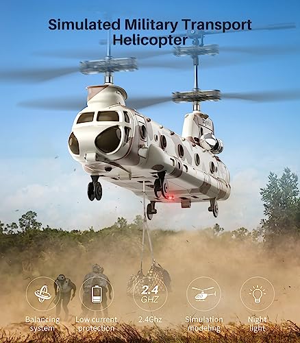 SYMA Military Transport RC Helicopter: Altitude Hold, LED Light
