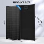 12V 100W Monocrystalline Solar Panel for Camping