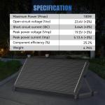 12V 100W Monocrystalline Solar Panel for Campers