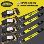 KJE 4 Pack Tie Down Straps - 10,000LBS Strength