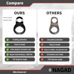 Stainless Steel Tie Down Strap Rings (Pack of 10)